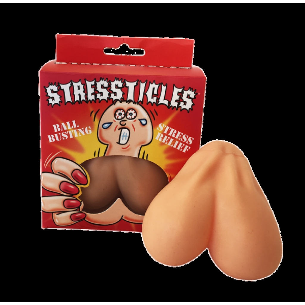 Stressticles Stress Relief Beige Squeeze Balls