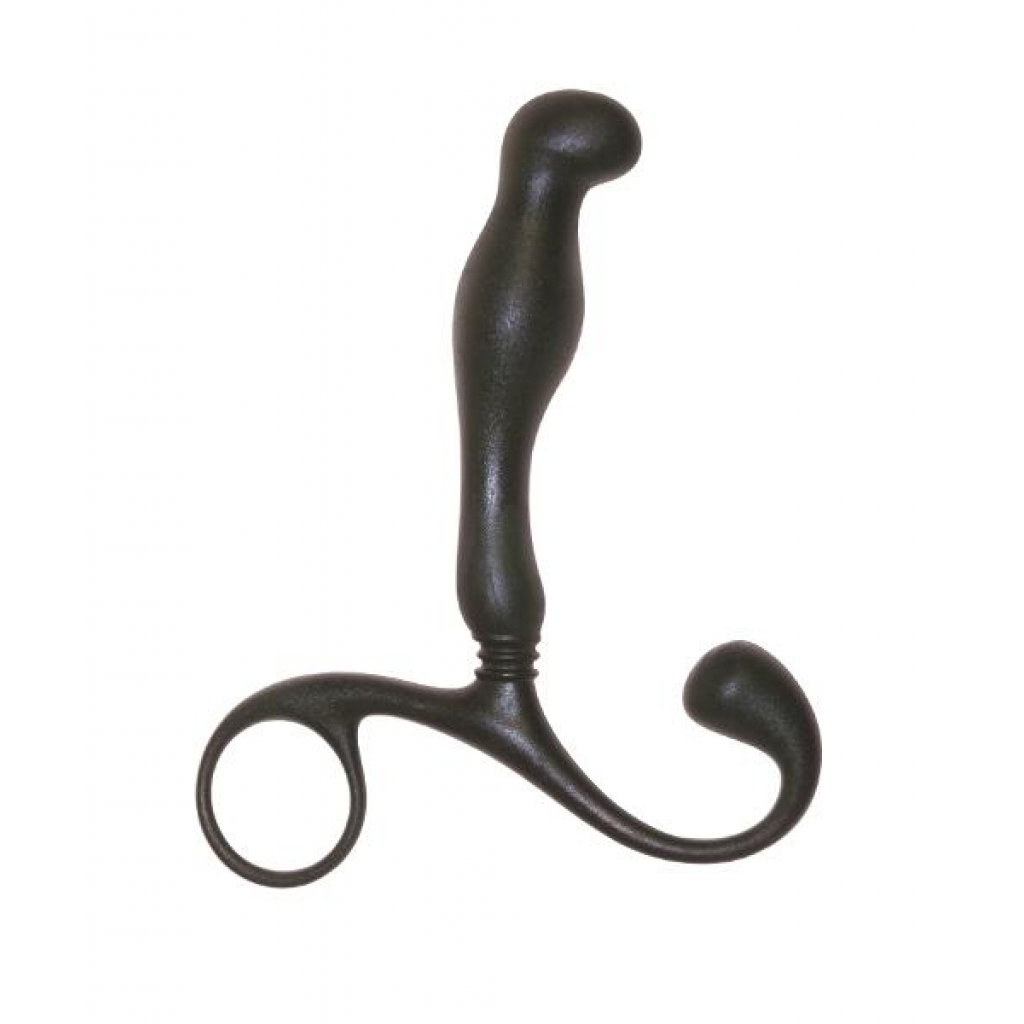 P Zone Prostate Massager with Extra Reach - Black