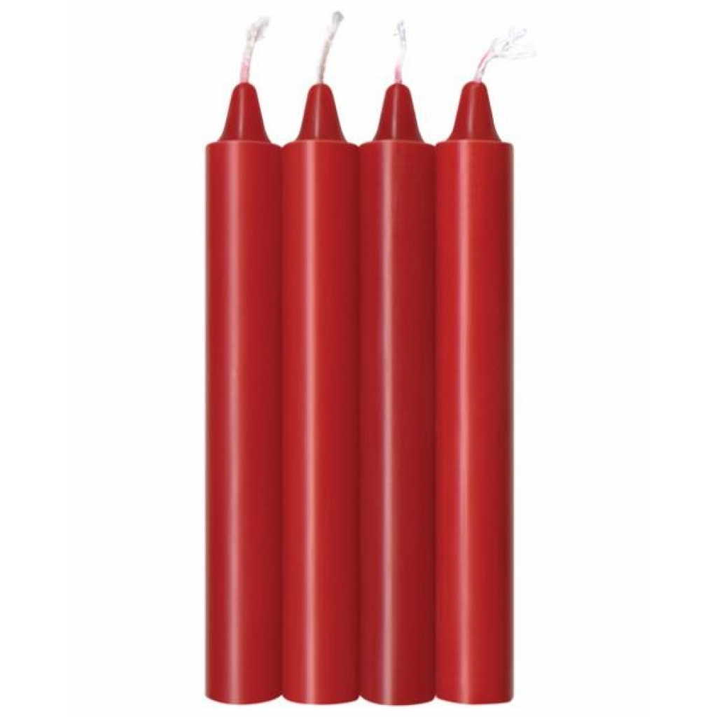 Make Me Melt Sensual Warm Drip Candles - Set of 4 Red for Romantic Play