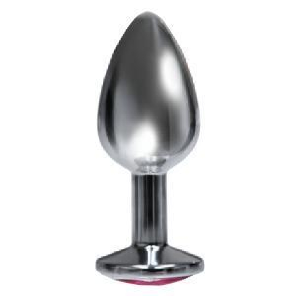 The Silver Starter Bejeweled Steel Plug - Violet