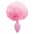 The 9's Cottontails Silicone Bunny Tail Butt Plug - Pink