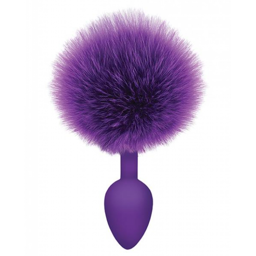 Cottontails Silicone Bunny Tail Butt Plug - Purple