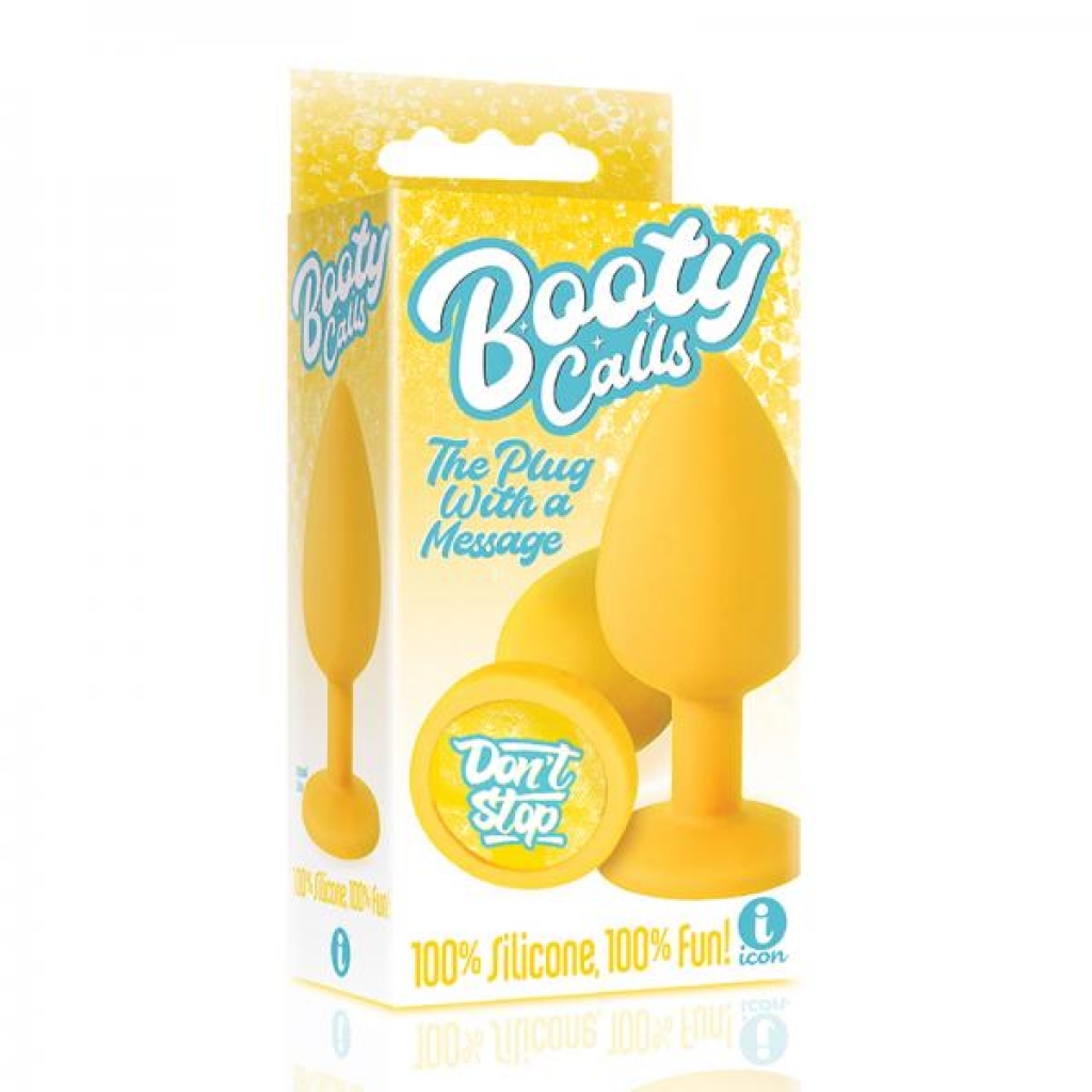 Booty Call Butt Plug - Yellow 'Don't Stop' Edition