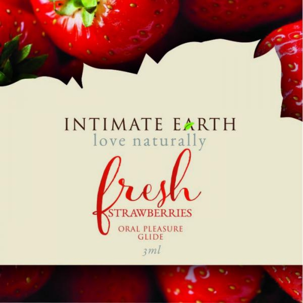 Intimate Earth Strawberry Flavored Glide - Sweet Sensation for Lovers