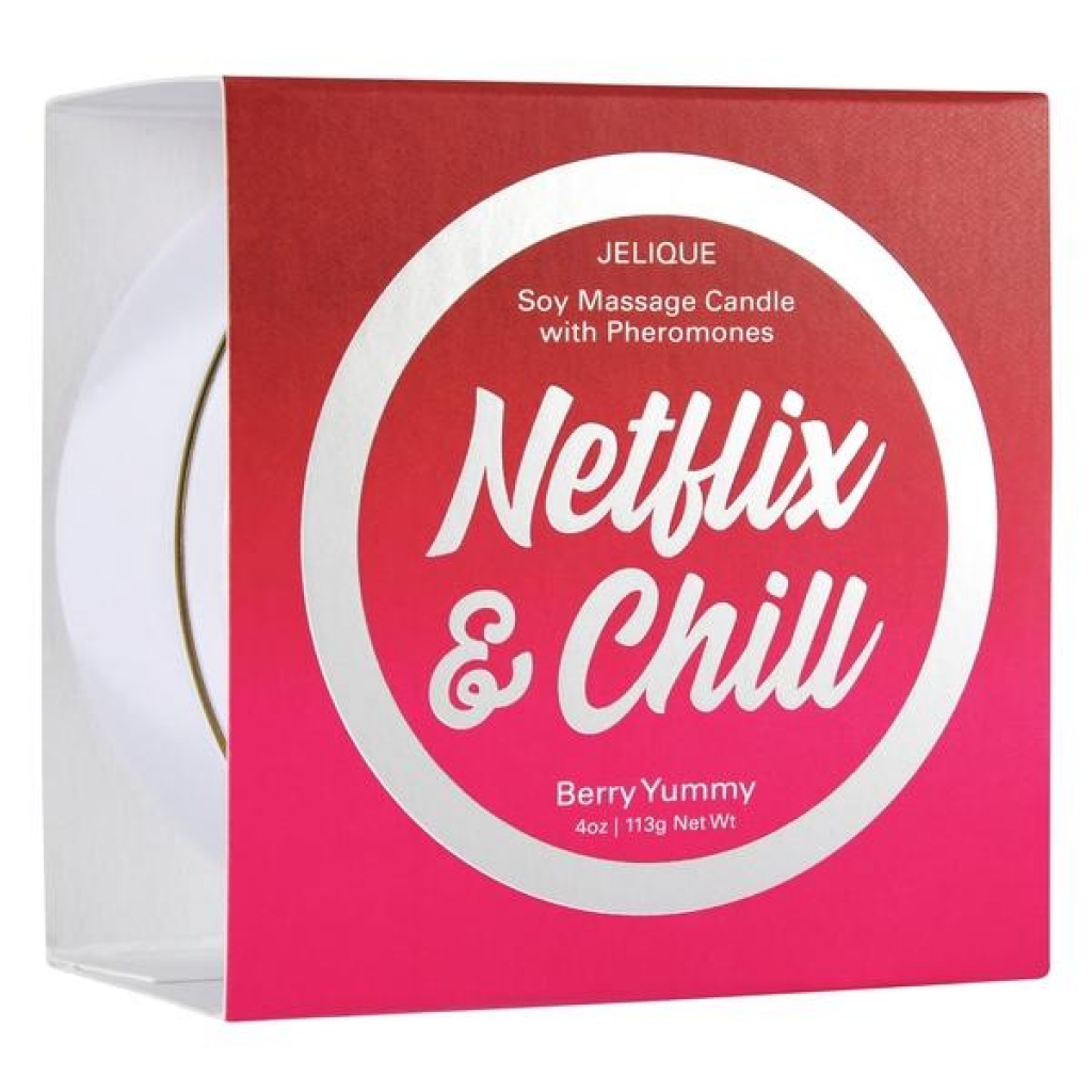 Massage Candle with Pheromones - Netflix & Chill: Berry Yummy 4oz