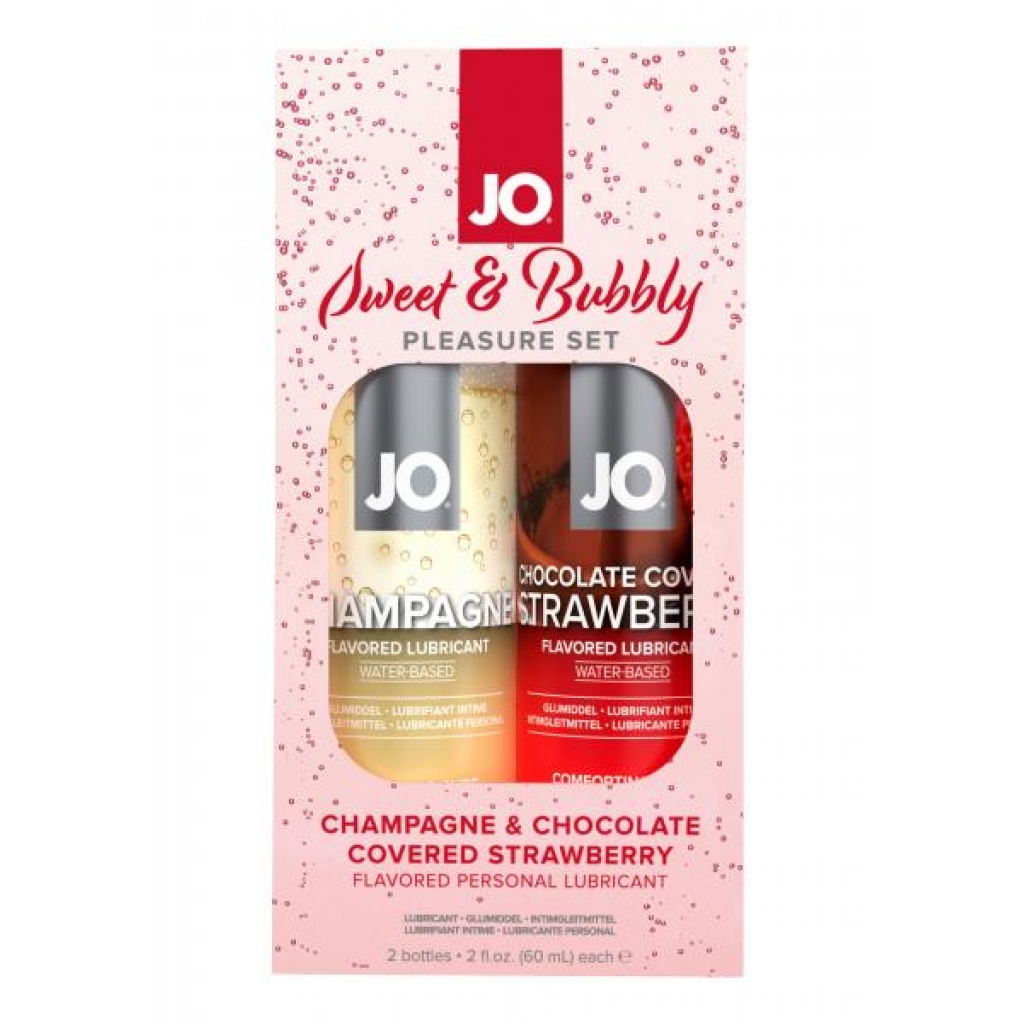 JO Sweet & Bubbly Pleasure Set - Champagne/Chocolate Strawberry