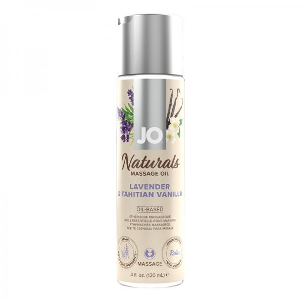 JO Naturals Lavender & Vanilla Massage Oil - 4 Oz