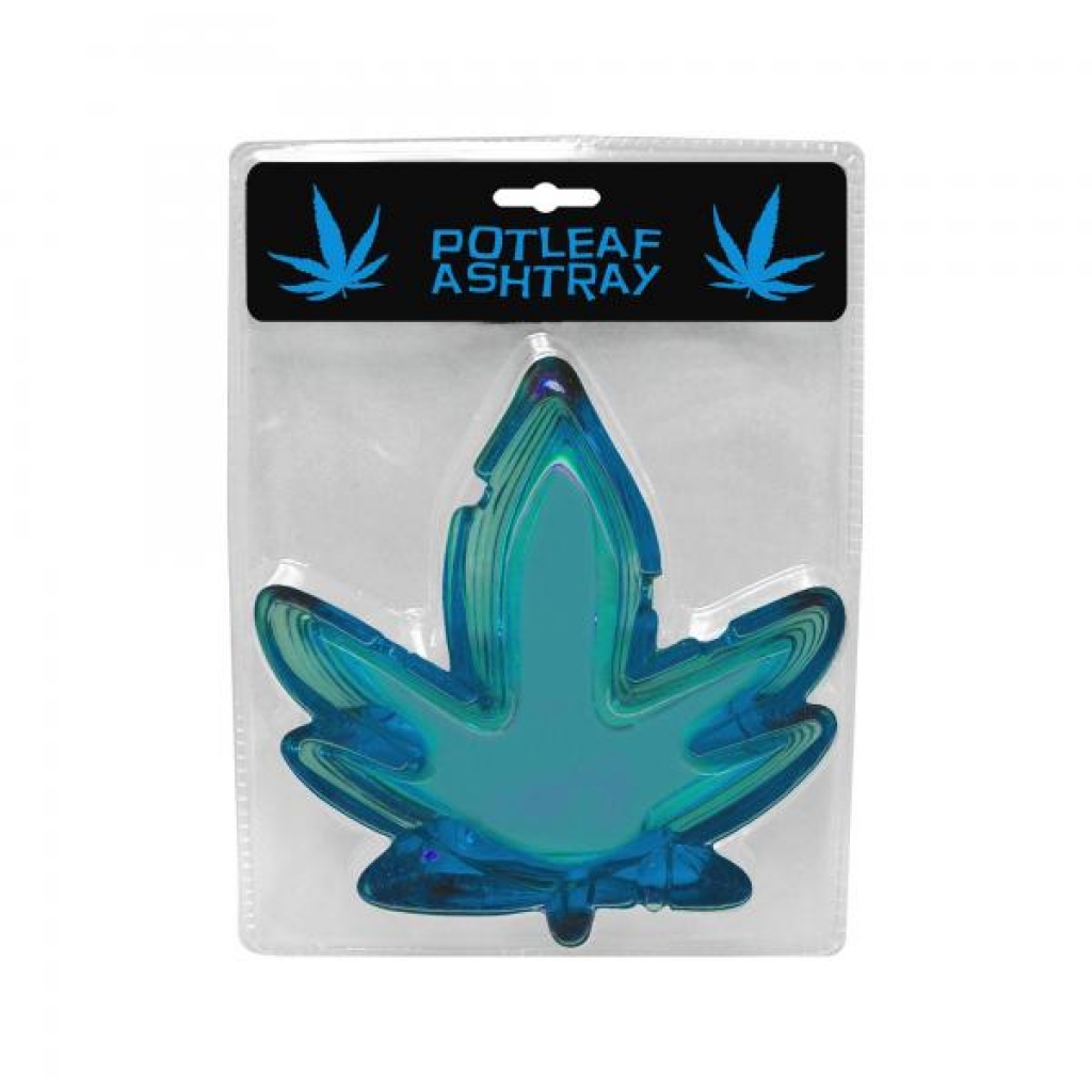 Blue Pot Leaf Ashtray - Stylish Design