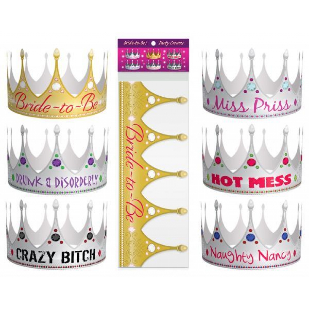 Bride To Be Party Crown Set - 6 Pack