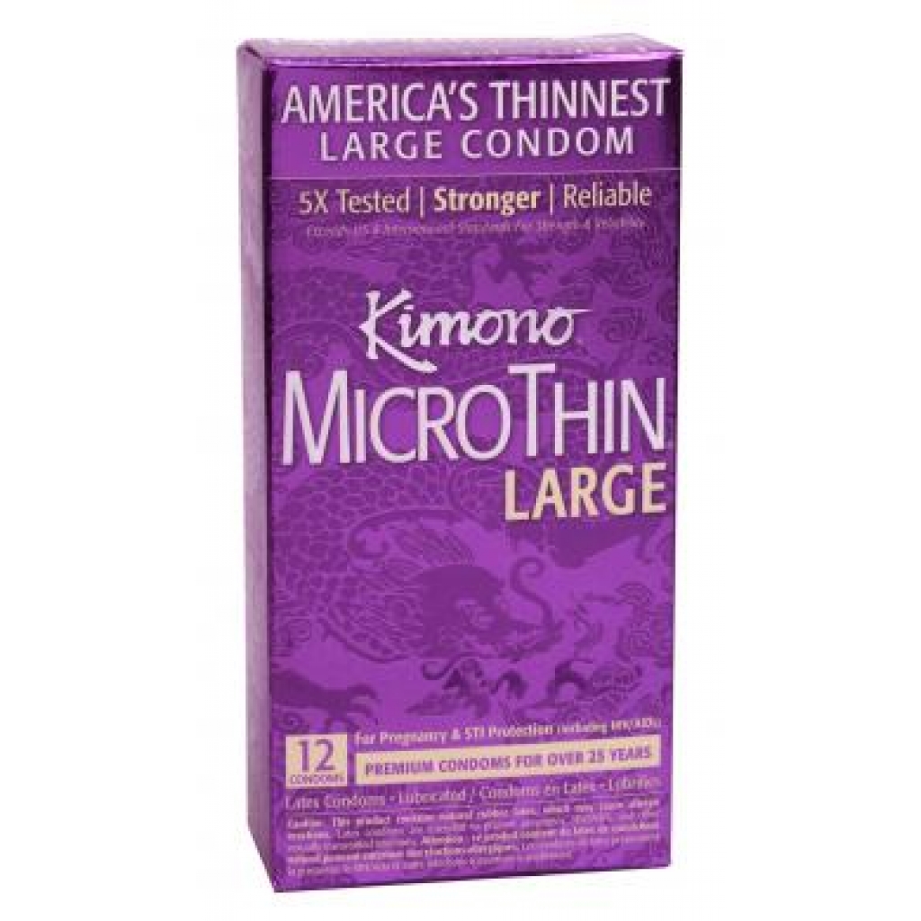 Kimono Microthin 12 Pack Large Latex Condoms