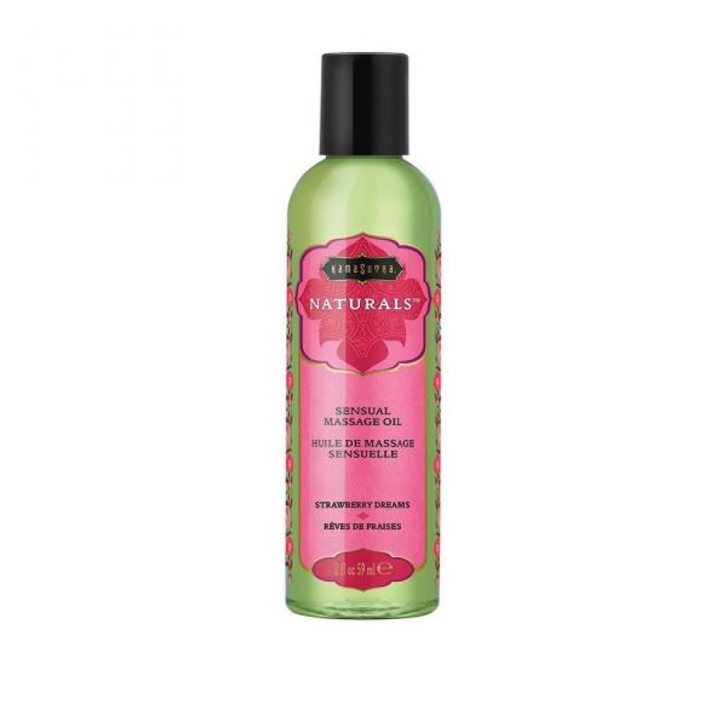 Naturals Massage Oil Strawberry 2oz: Sensual Indulgence