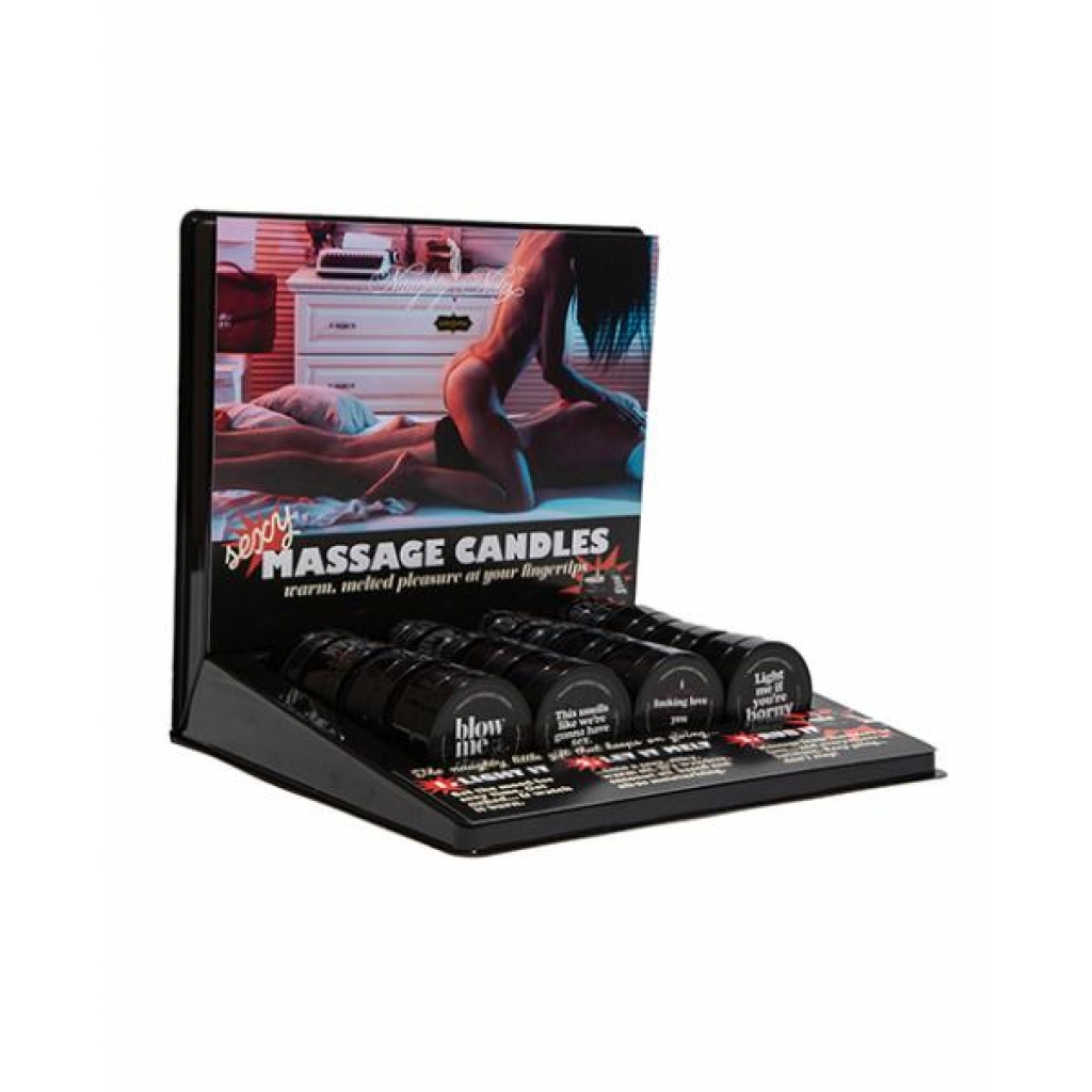 Kama Sutra Massage Candle Display - 2oz Variety