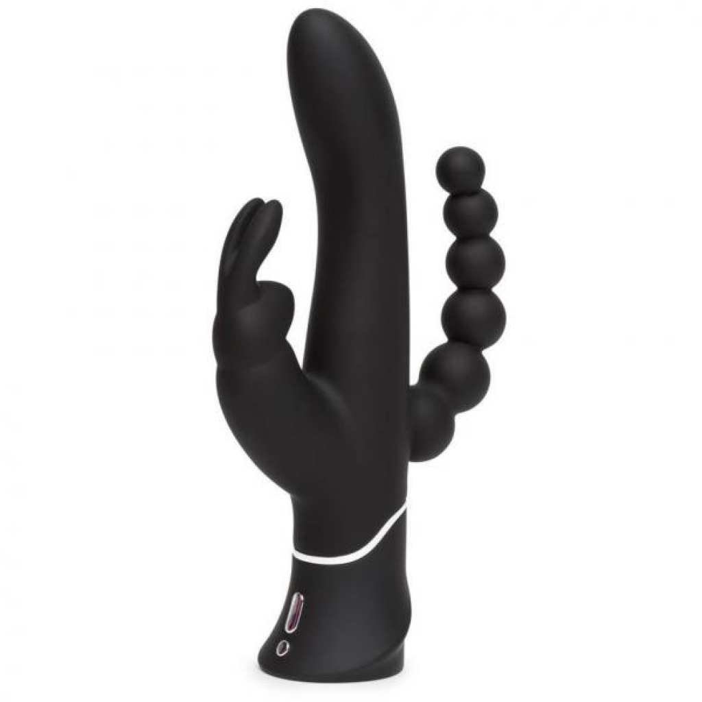 Happy Rabbit Triple Curve Rabbit Vibrator - Black