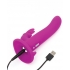 Happy Rabbit Vibrating Strap On Harness Set - Purple