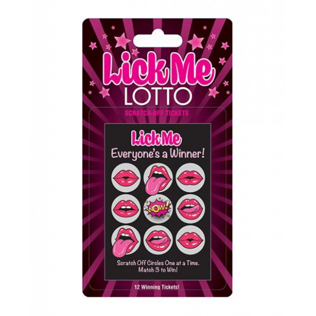 Lick Me Lotto Scratch Off Tickets - 12 Winning Tickets