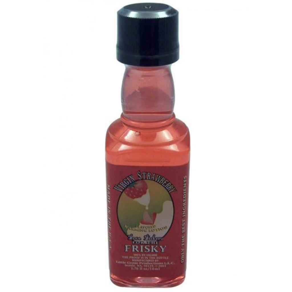 Love Lickers Flavored Warming Oil - Virgin Strawberry 1.76 Ounce