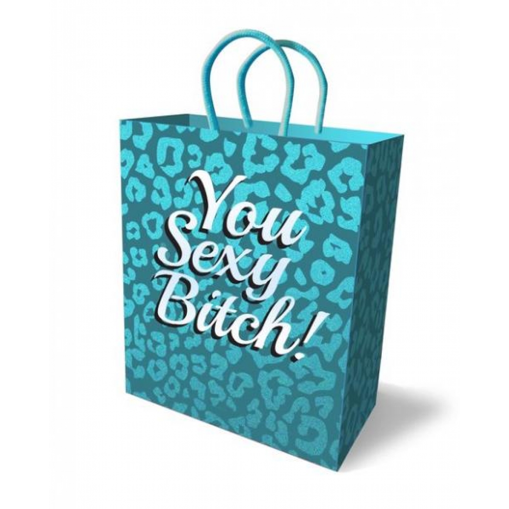 You Sexy Bitch Gift Bag - Teal Blue - 10 Inches