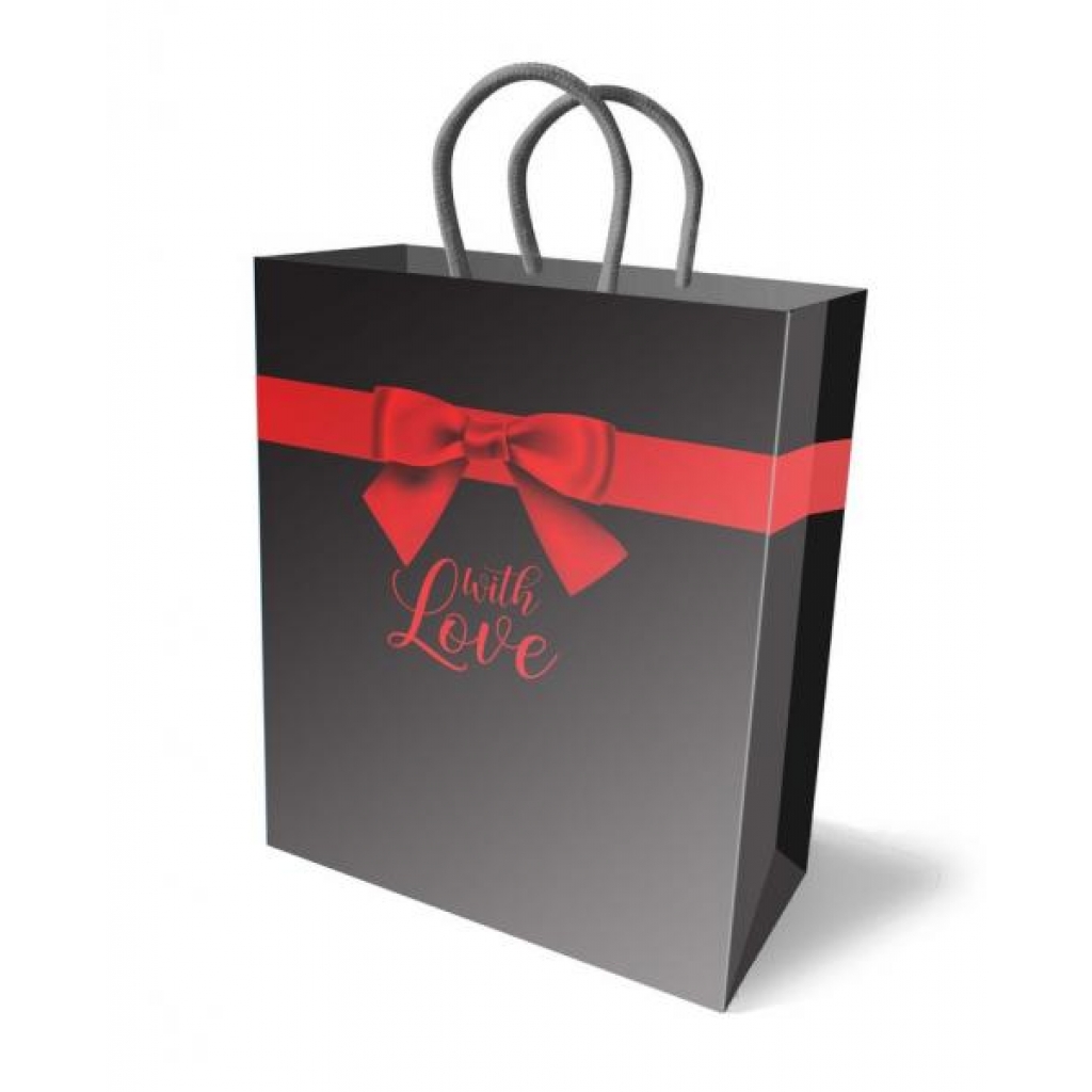 With Love Gift Bag - Black with Red Bow