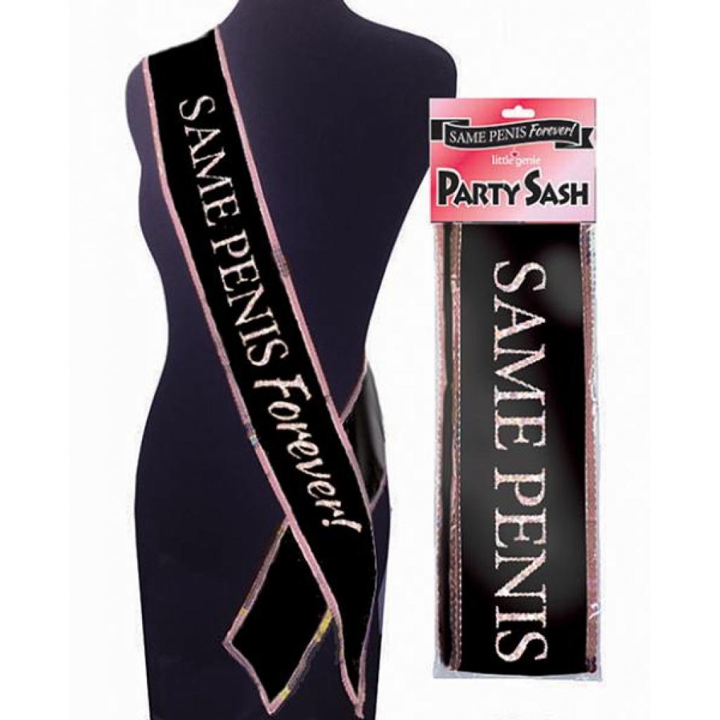 Same Penis Forever Sash - Black O/S