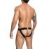 Male Basics Dungeon Peekaboo Jockstrap - Black for a Daring Touch