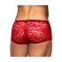 Mini Shorts Stretch Lace - Large - Red