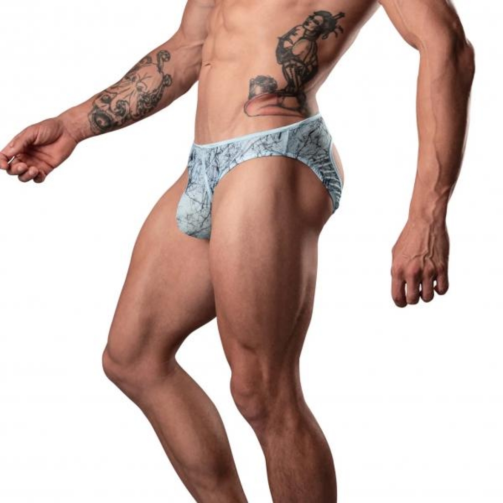 Marble Mesh Moonshine Jock - Light Blue