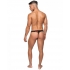 Micro Thong V Sheer Lips Black L/XL - Flirty Fun for Him