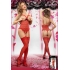 Seductive Luv Lace Cupless Crotchless Teddy in Red Size S/M