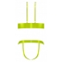 Strap Tease Bra & Crotchless Panty Neon Yellow 2XL