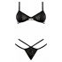 Glitz & Glam Bra & Thong Set - Black L/XL