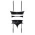 Club Candy Bra Harness & Panty Set in Black L/XL