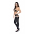 Liquid Onyx Halter Bra & Cutout Pants Black L/xl