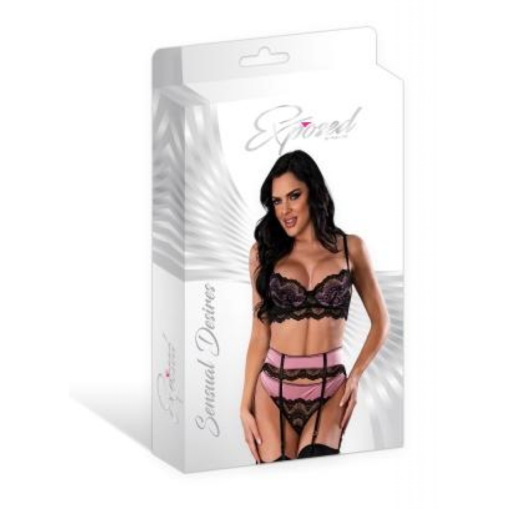 Sensual Desires Bra Cincher & Thong - Mauve 2xl