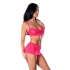 Get It Girl Bra Skirt & Thong Set Pink L/XL