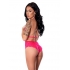 Get It Girl Teddy with Snap Crotch - Pink S/M