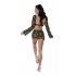 Hazy Dayz Crop Top Skirt & G String - Pot Leaf S/M