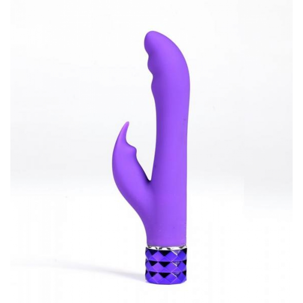 Rechargeable Silicone Rabbit Vibe Hailey - Neon Purple