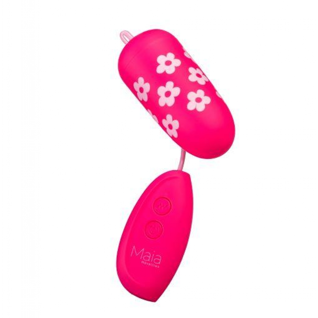 Rosie Rechargeable Wired Egg Vibrator - Floral Design