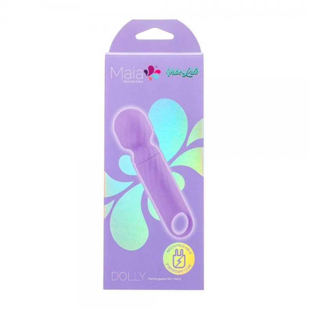 Dolly Purple Silicone Mini Wand Massager