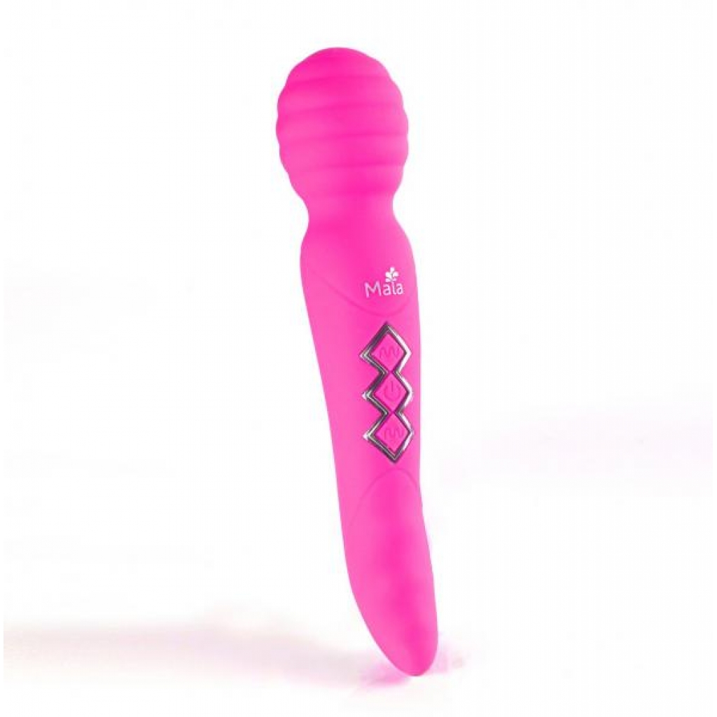 Zoe Rechargeable Dual Vibrating Wand - Hot Pink