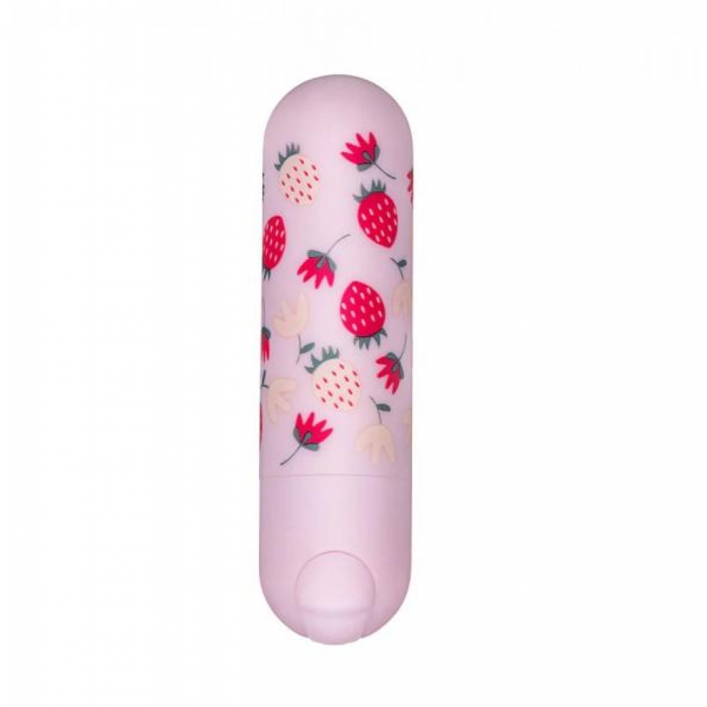 Bari Super Charged Mini Bullet With Strawberry Pattern - Compact Pleasure