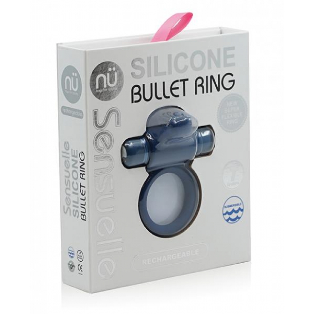 Sensuelle Silicone Bull Ring - Navy Blue