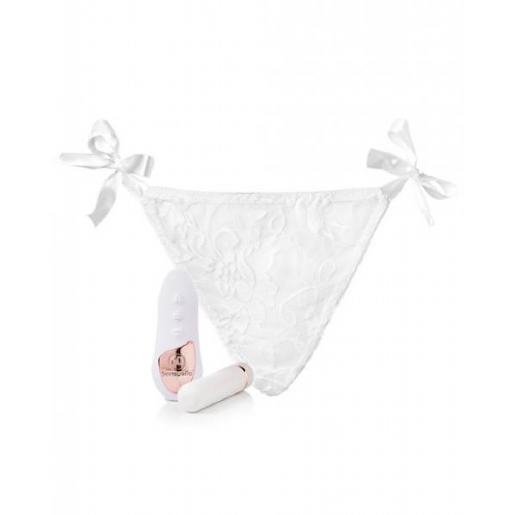 Sensuelle Pleasure Panty - Bridal White with Remote Control