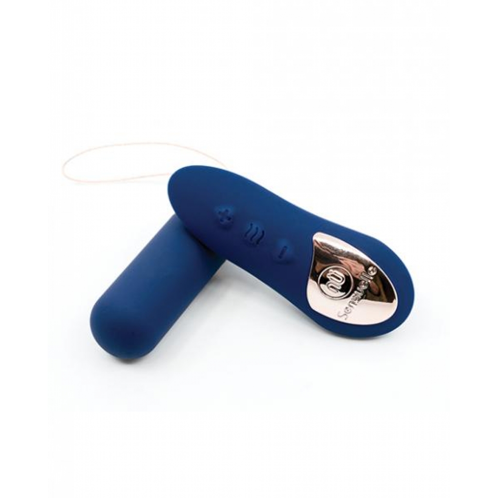 Sensuelle Remote Control Bullet Vibrator Plus - Navy Blue