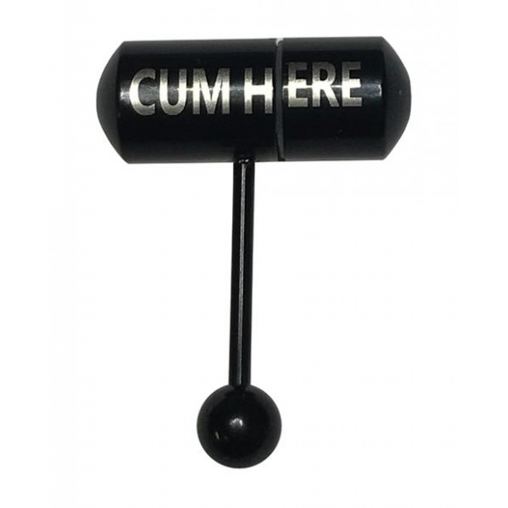 Lix Barbell Etched Cum Here Vibrating Tongue Ring