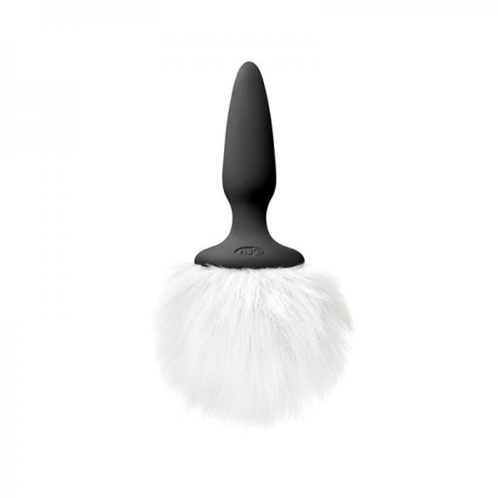 Bunny Tails Mini Black White Fur Butt Plug