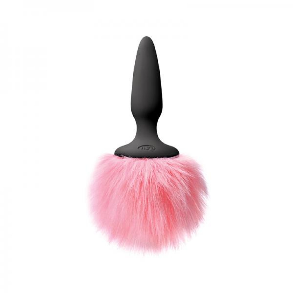 Bunny Tails Mini - Black Pink Fur