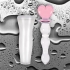 Crystal Heart Of Glass Wand and Vase – Pink