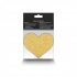 Pretty Pasties Glitter Hearts - Black/Gold (2 Pair)