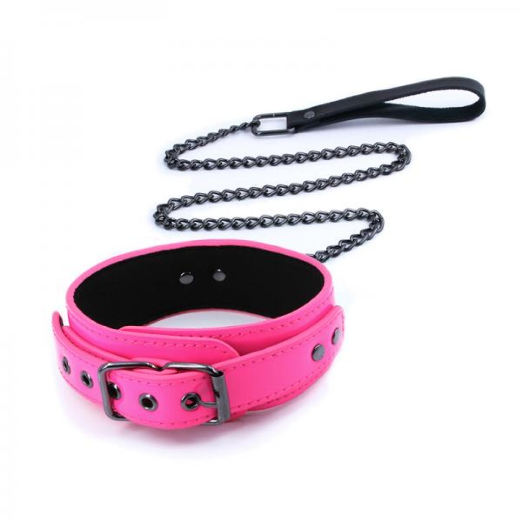 Electra Play Things Pink Collar & Leash Set